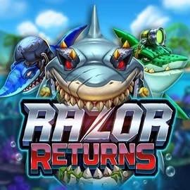 Razor Returns slot logo by Push Gaming at Billionaire Casino